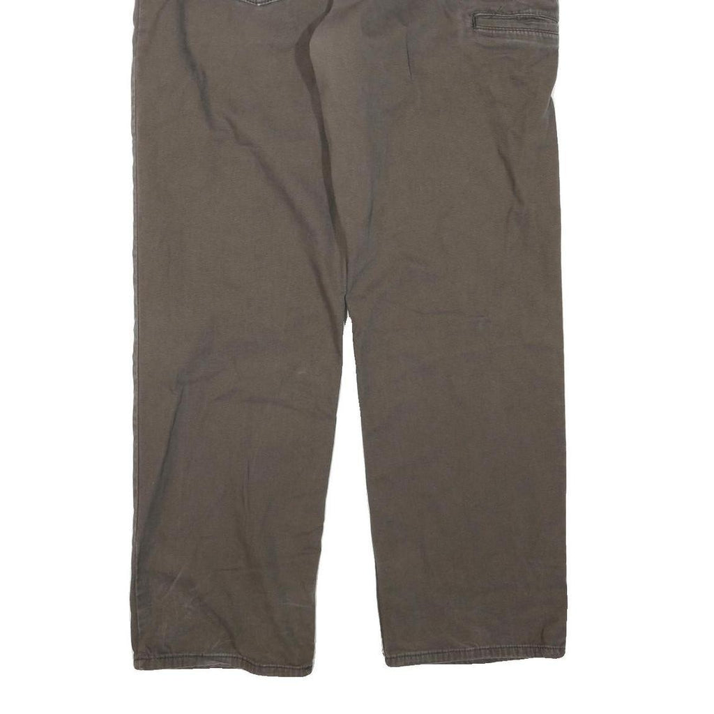 CARHARTT Mens Jeans Brown Regular Straight Denim Medium W36 L32 Relaxed Fit Zip