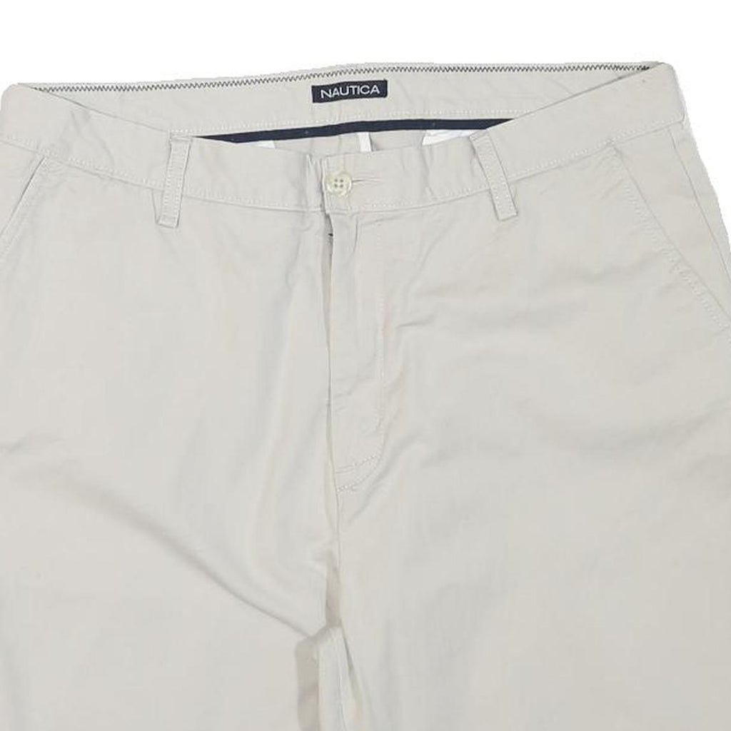 NAUTICA Mens Shorts White Casual XL W36 Classic Cotton Blend
