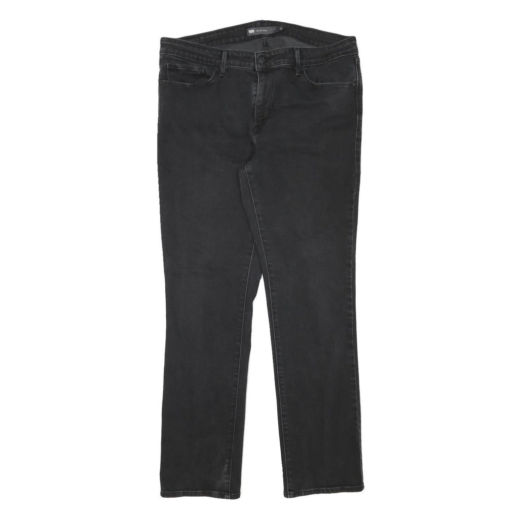 LEVI'S Womens Slim Black Denim Jeans W33 L29 Cotton Blend Zip Casual Fashion