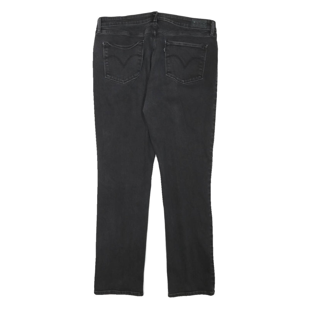 LEVI'S Womens Slim Black Denim Jeans W33 L29 Cotton Blend Zip Casual Fashion