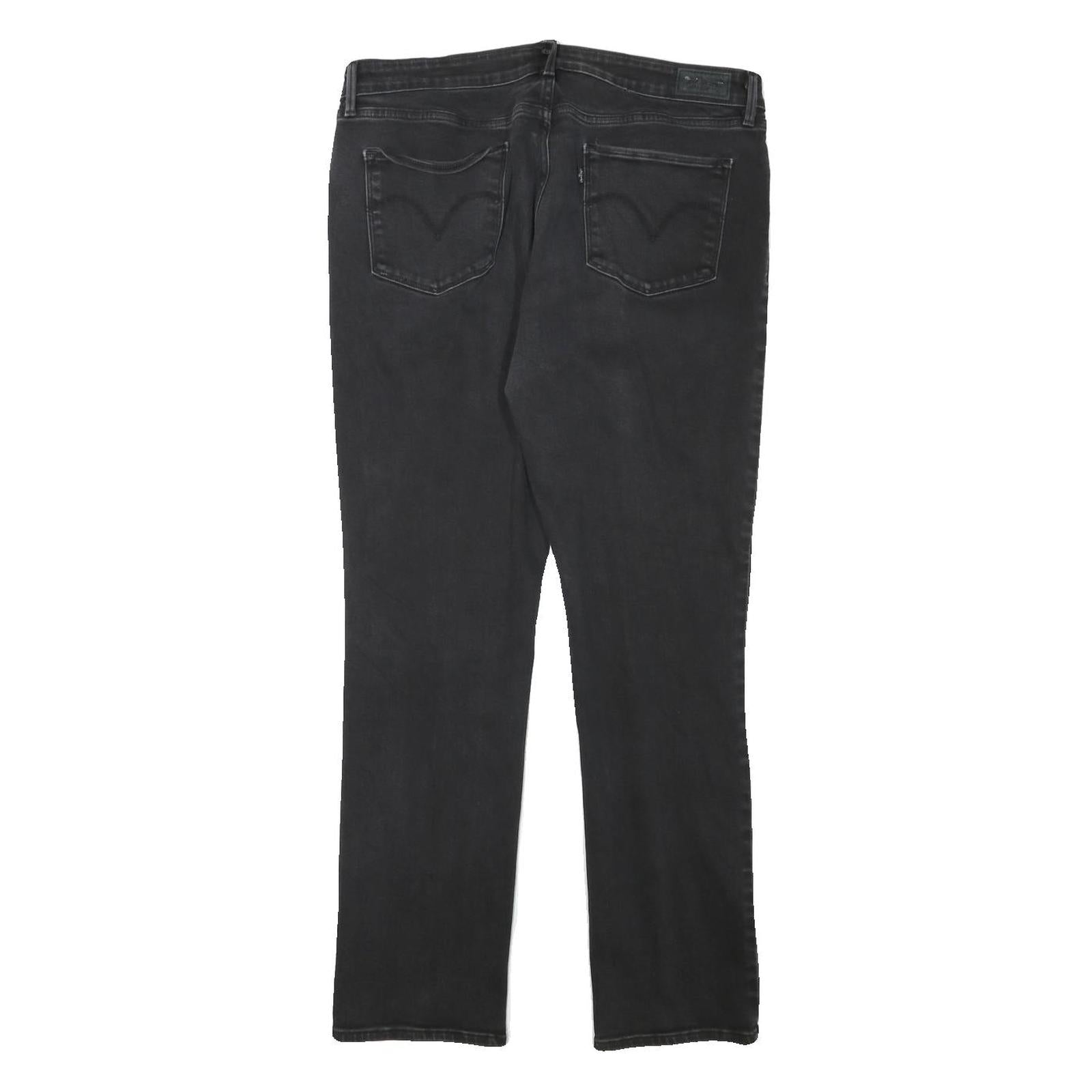 LEVI'S Womens Slim Black Denim Jeans W33 L29 Cotton Blend Zip Casual Fashion