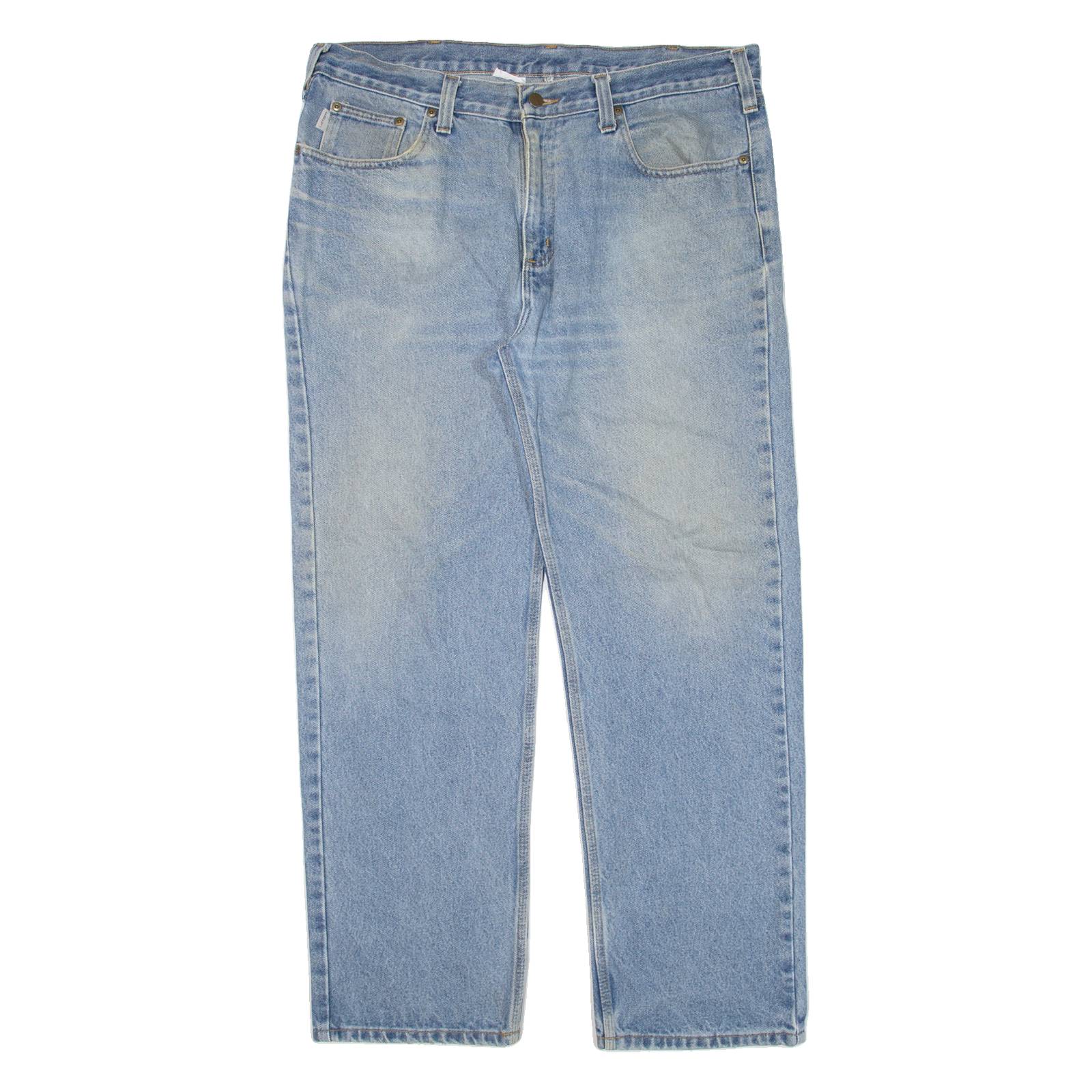 CARHARTT Workwear Mens Jeans Blue Relaxed Straight W38 L30