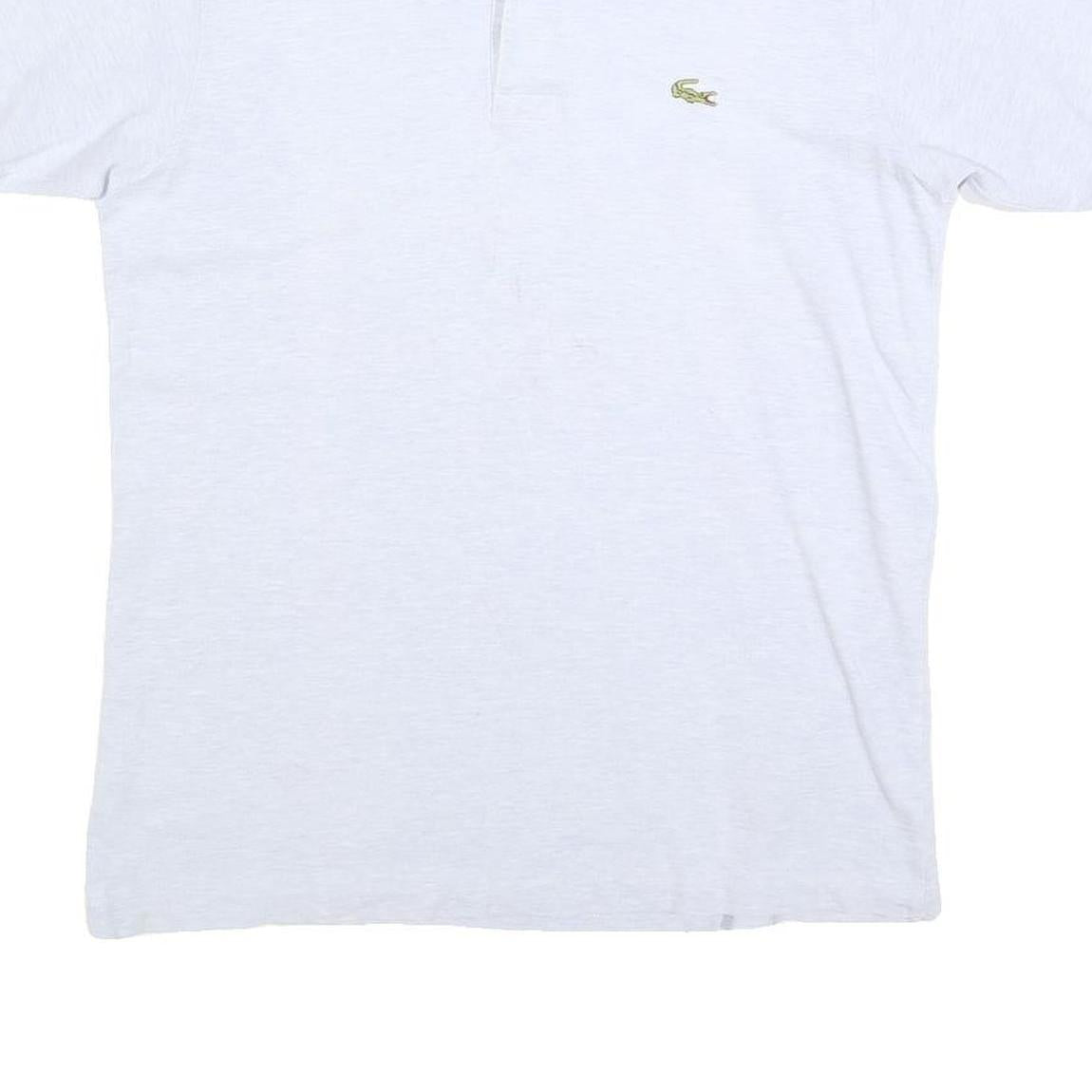 LACOSTE Mens White Short Sleeve Polo Shirt M Cotton Blend Casual Classic