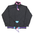 G-4000 Womens Black Pink Purple Zip Jacket L Polyester Plain Sporty Casual