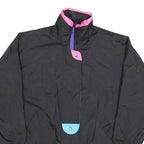G-4000 Womens Black Pink Purple Zip Jacket L Polyester Plain Sporty Casual