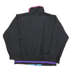 G-4000 Womens Black Pink Purple Zip Jacket L Polyester Plain Sporty Casual