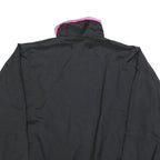 G-4000 Womens Black Pink Purple Zip Jacket L Polyester Plain Sporty Casual