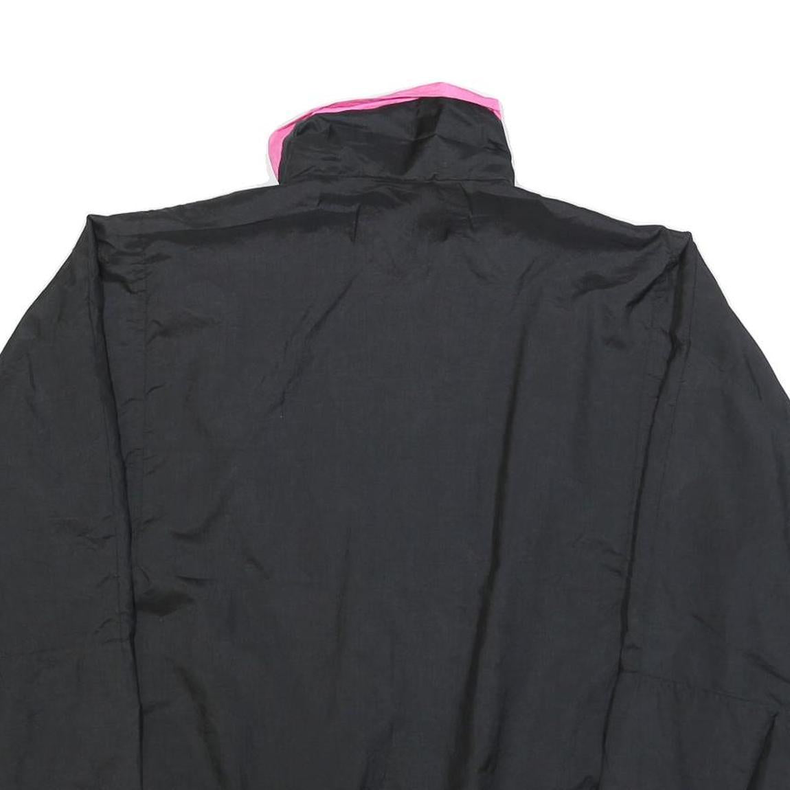 G-4000 Womens Black Pink Purple Zip Jacket L Polyester Plain Sporty Casual