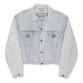 LEVI'S Womens Blue Denim Jacket L Cotton Blend Button Plain Lightweight Casual