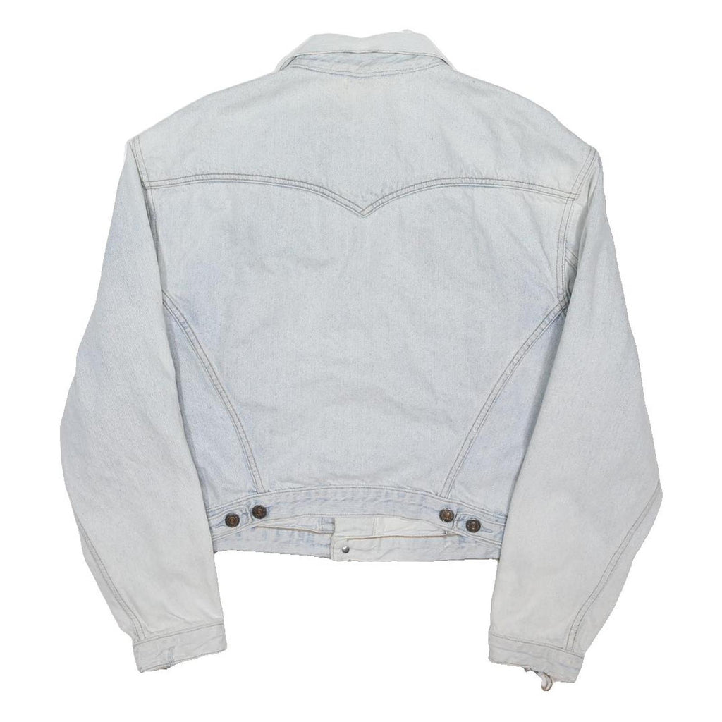 LEVI'S Womens Blue Denim Jacket L Cotton Blend Button Plain Lightweight Casual