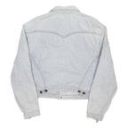LEVI'S Womens Blue Denim Jacket L Cotton Blend Button Plain Lightweight Casual