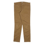 CARHARTT Mens Slim Fit Brown Cotton Blend Trousers W31 L32 Casual Workwear