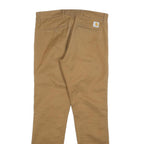 CARHARTT Mens Slim Fit Brown Cotton Blend Trousers W31 L32 Casual Workwear