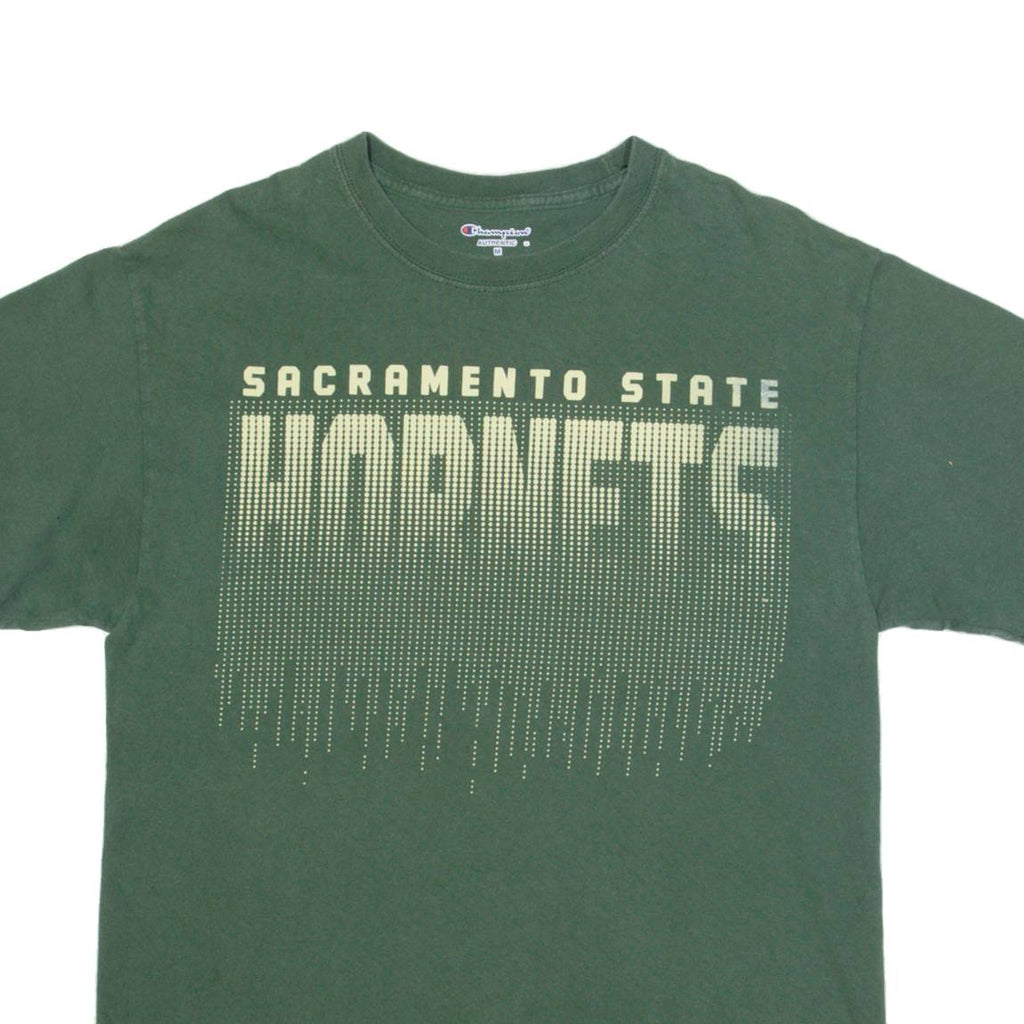 CHAMPION Sacramento State Hornets Mens T-Shirt Green USA M