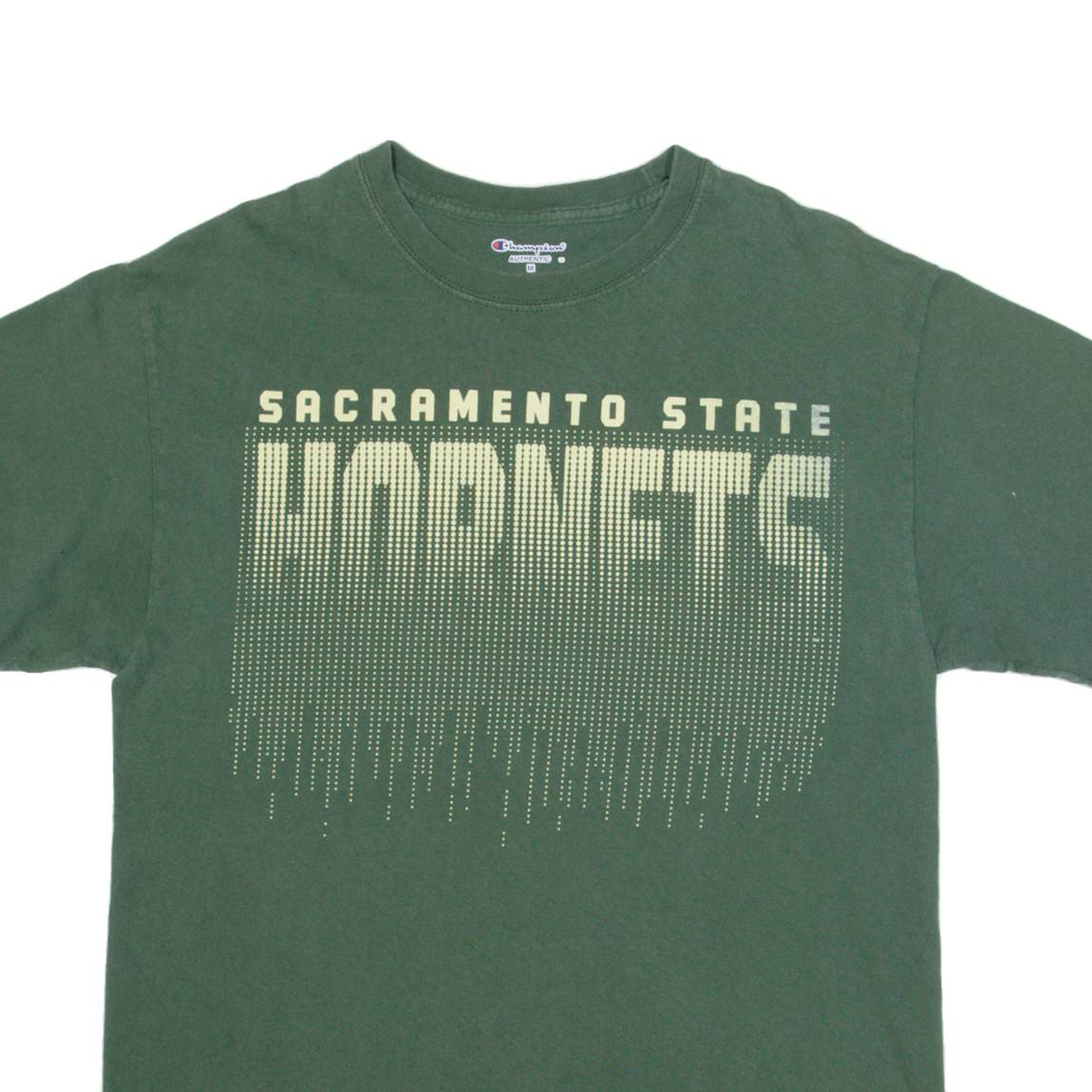 CHAMPION Sacramento State Hornets Mens T-Shirt Green USA M