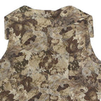 ASAI Womens Beige Floral Print Vest Sleeveless Button Neck S Stylish Summer