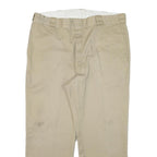 DICKIES Mens Regular Fit Beige Cotton Blend Trousers W38 L26 Zip Closure Classic