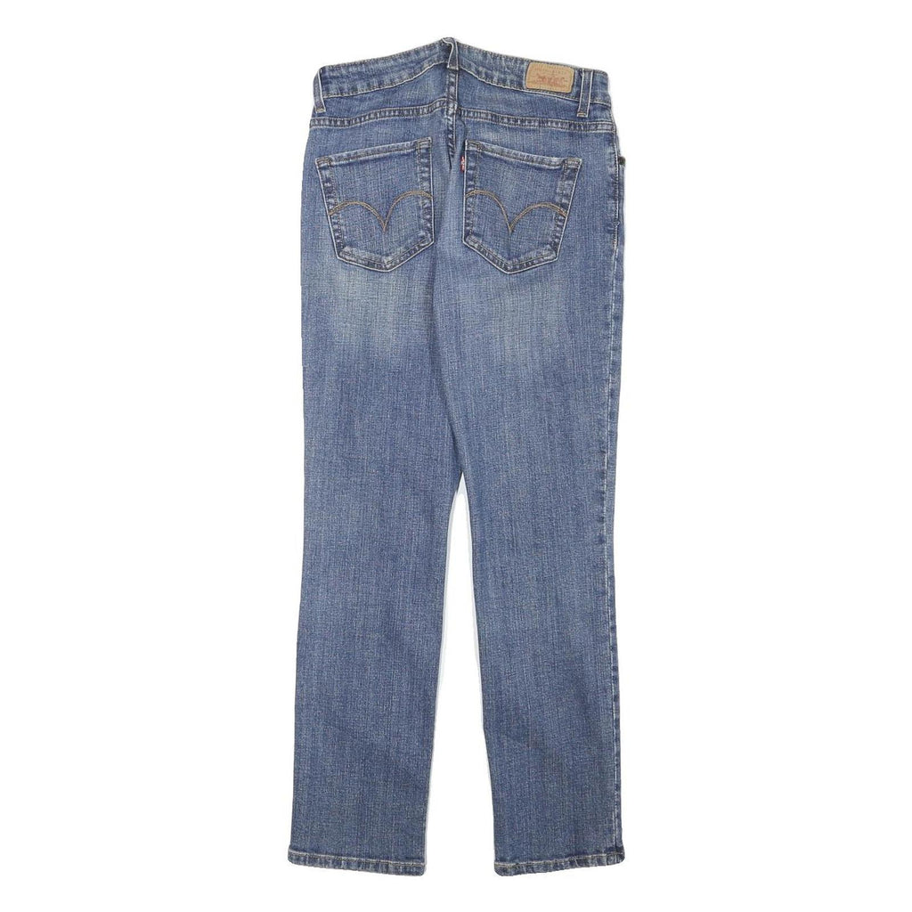 LEVI'S Womens Slim Blue Denim Medium Jeans W26 L27 Stretch Cotton Blend Zip