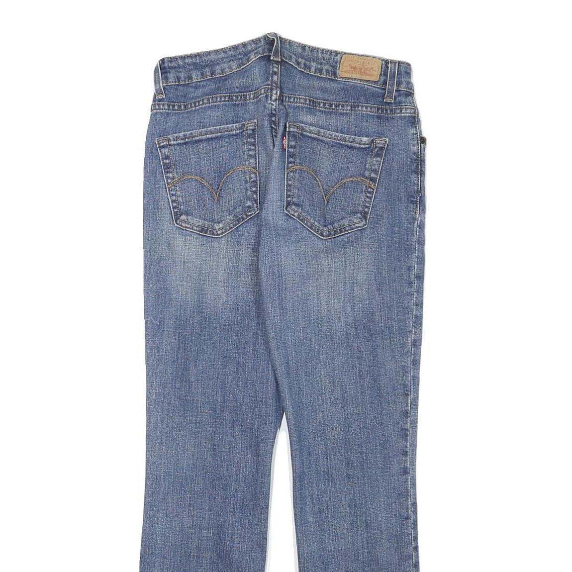 LEVI'S Womens Slim Blue Denim Medium Jeans W26 L27 Stretch Cotton Blend Zip