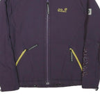 JACK WOLFSKIN Womens Purple & Yellow Outdoor Jacket M Polyester Blend Zip