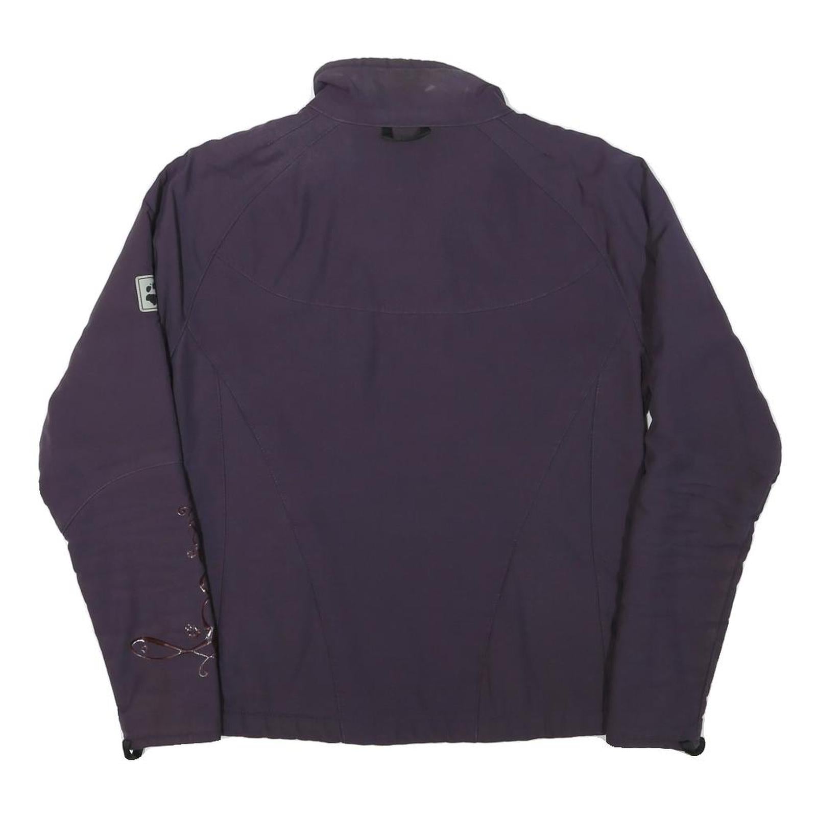 JACK WOLFSKIN Womens Purple & Yellow Outdoor Jacket M Polyester Blend Zip