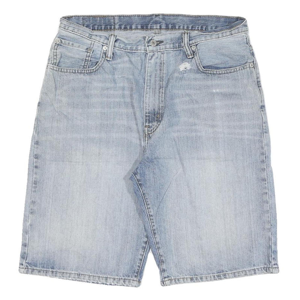 LEVI'S Mens Denim Shorts Blue L W34 Casual Cotton Classic Fit Distressed
