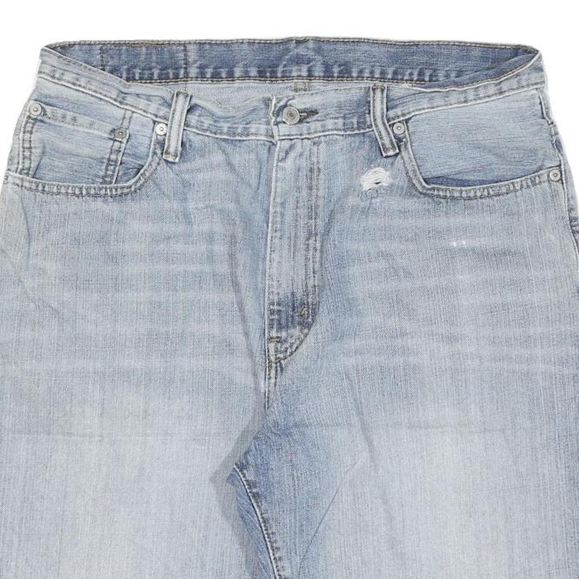 LEVI'S Mens Denim Shorts Blue L W34 Casual Cotton Classic Fit Distressed