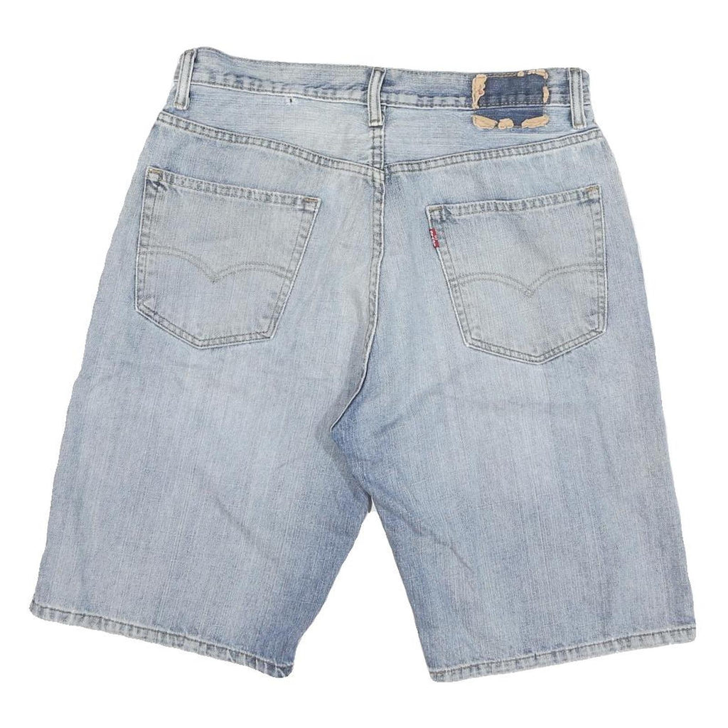 LEVI'S Mens Denim Shorts Blue L W34 Casual Cotton Classic Fit Distressed