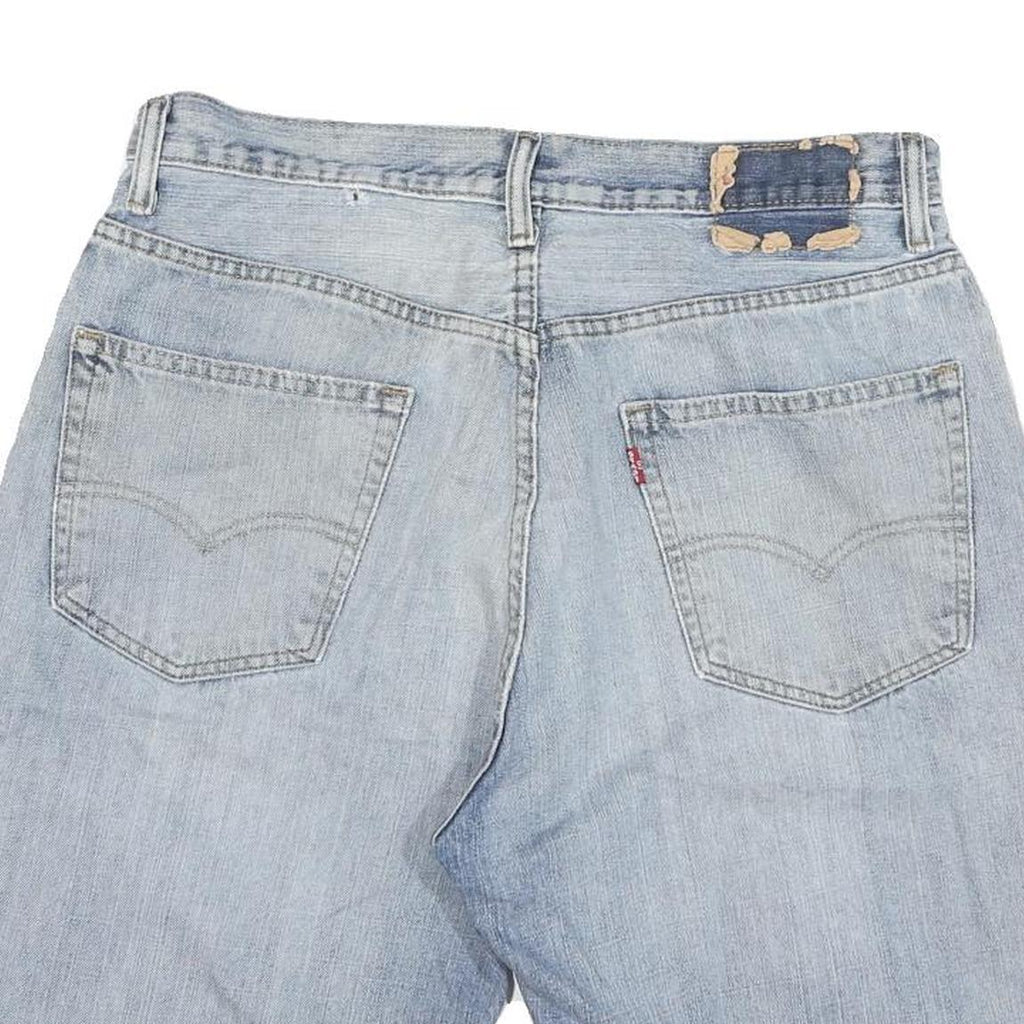 LEVI'S Mens Denim Shorts Blue L W34 Casual Cotton Classic Fit Distressed