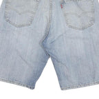 LEVI'S Mens Denim Shorts Blue L W34 Casual Cotton Classic Fit Distressed