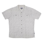 PATAGONIA Mens Grey Shirt XL Cotton Blend Casual Short Sleeve Patterned