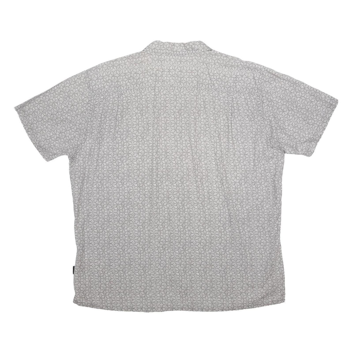 PATAGONIA Mens Grey Shirt XL Cotton Blend Casual Short Sleeve Patterned