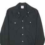 TRUE RELIGION Mens Black Shirt S Cotton Blend Button Front Casual