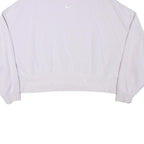 NIKE Womens Purple Crew Neck XL Cotton Blend Sweatshirt Cropped Casual