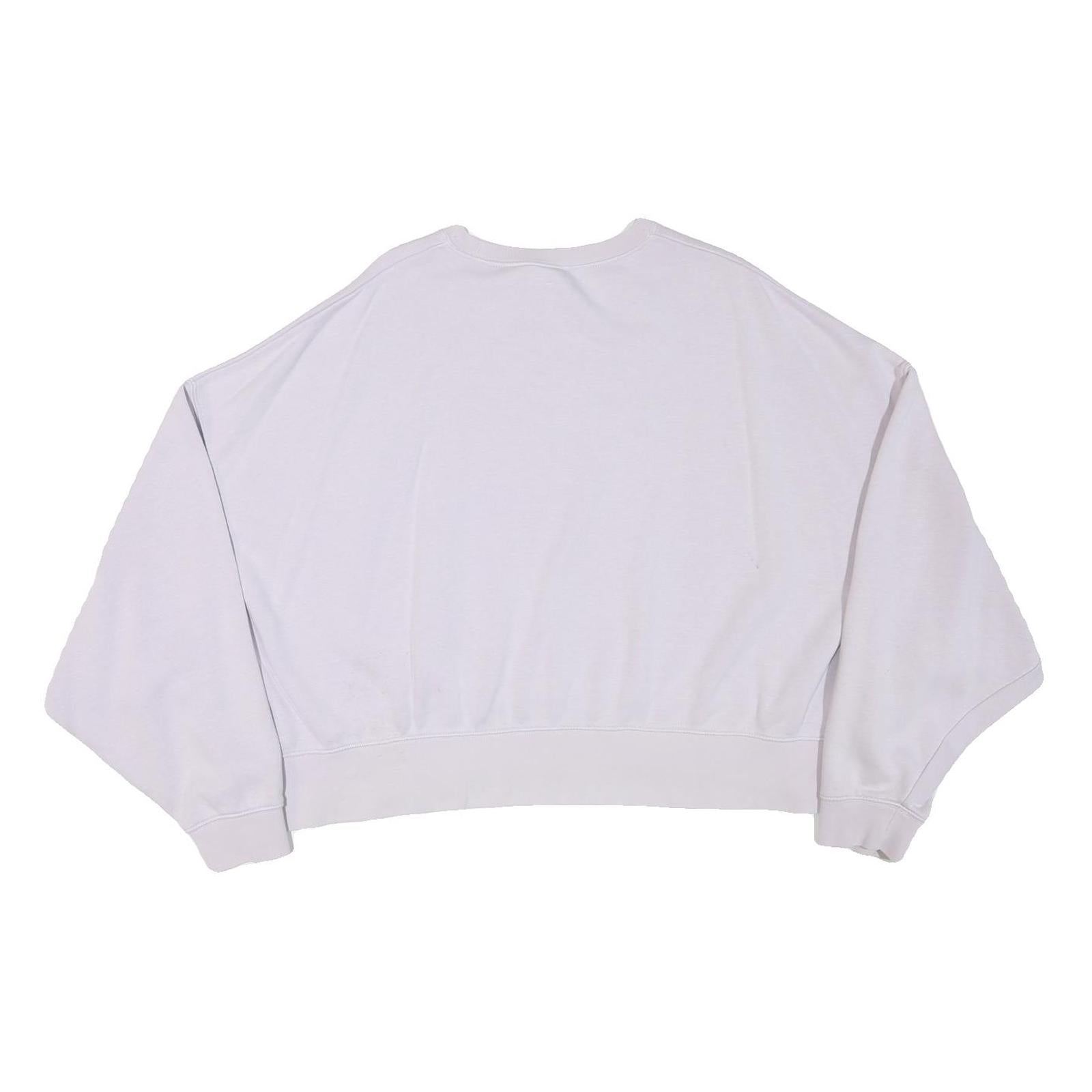 NIKE Womens Purple Crew Neck XL Cotton Blend Sweatshirt Cropped Casual