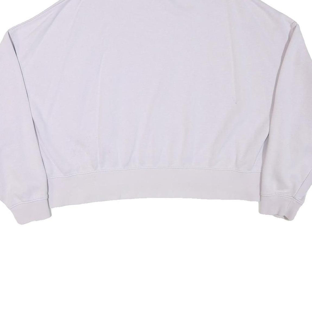 NIKE Womens Purple Crew Neck XL Cotton Blend Sweatshirt Cropped Casual