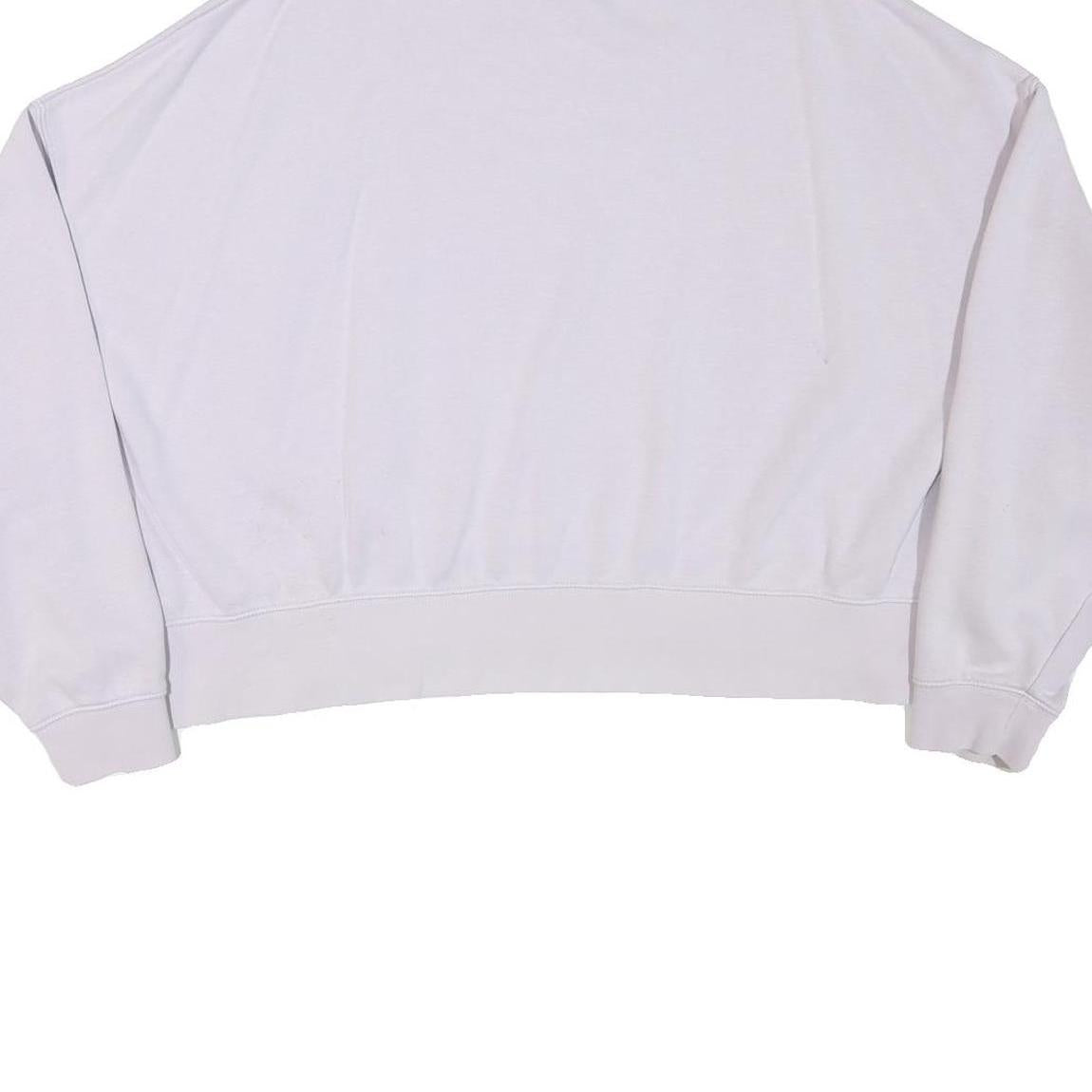 NIKE Womens Purple Crew Neck XL Cotton Blend Sweatshirt Cropped Casual