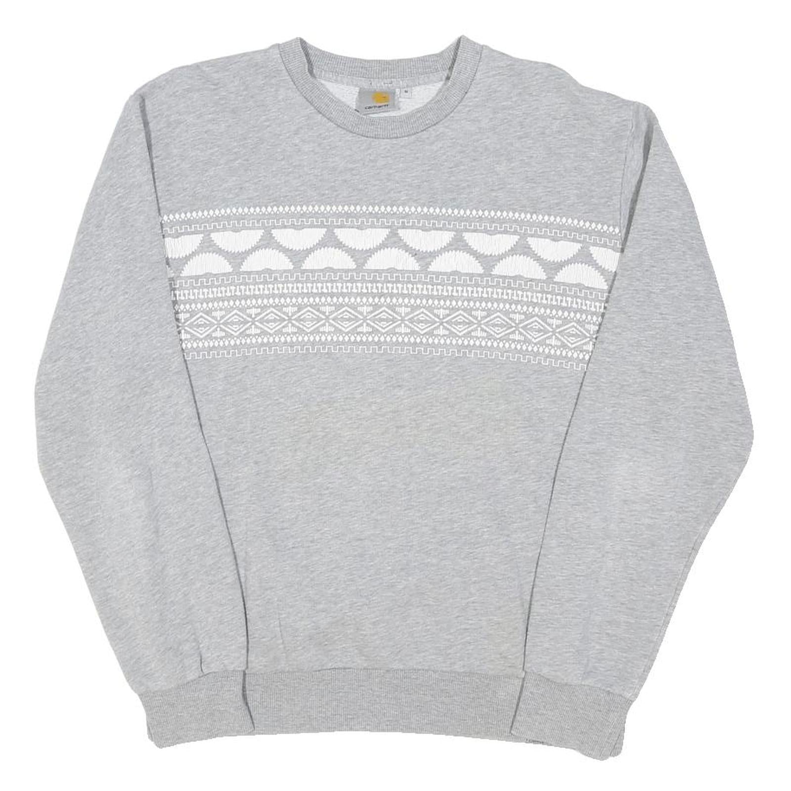 CARHARTT Mens Grey Sweater M Cotton Blend Crew Neck Pullover Casual