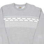 CARHARTT Mens Grey Sweater M Cotton Blend Crew Neck Pullover Casual