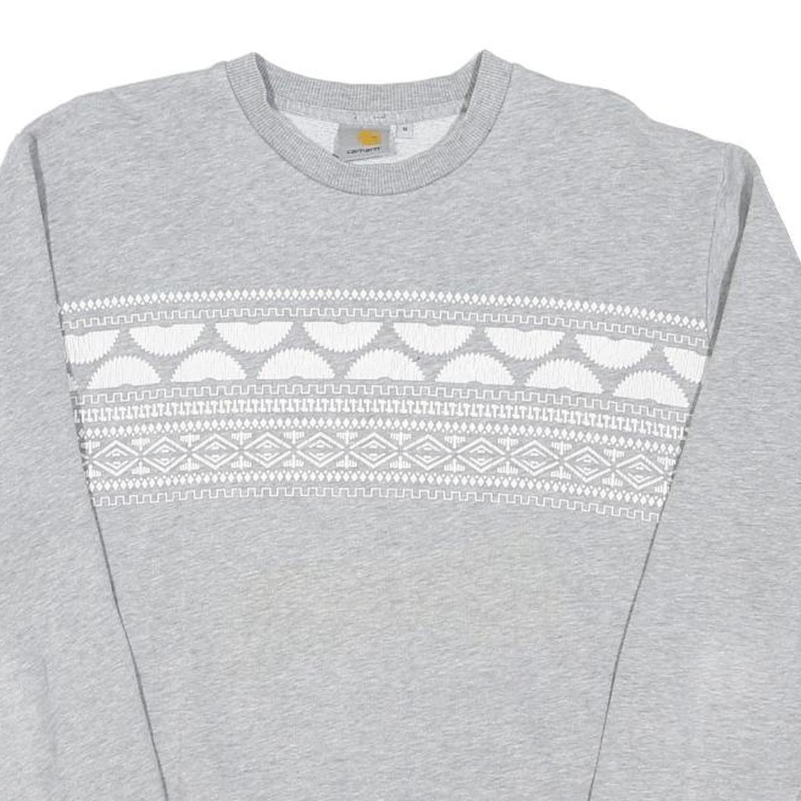 CARHARTT Mens Grey Sweater M Cotton Blend Crew Neck Pullover Casual
