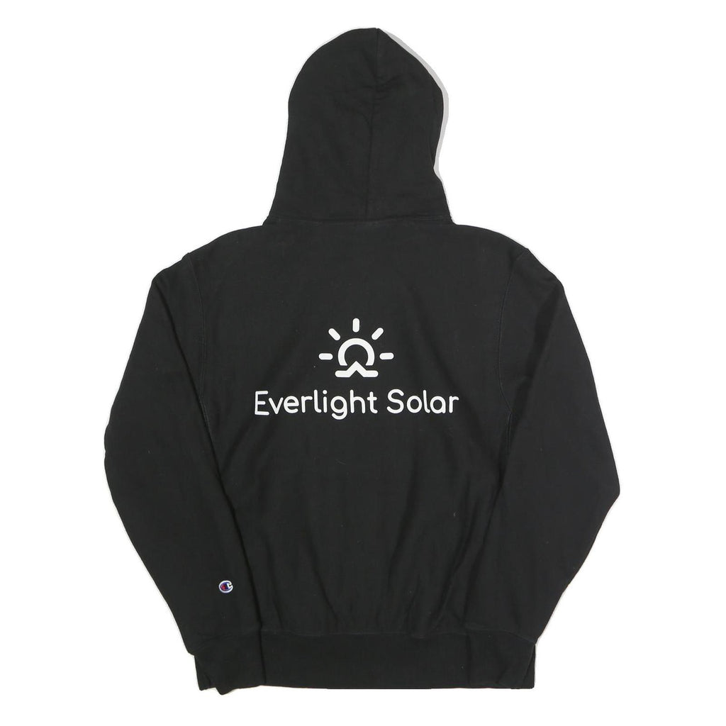 CHAMPION REVERSE WEAVE Mens Black Everlight Solar Hoodie M Cotton Blend Pullover