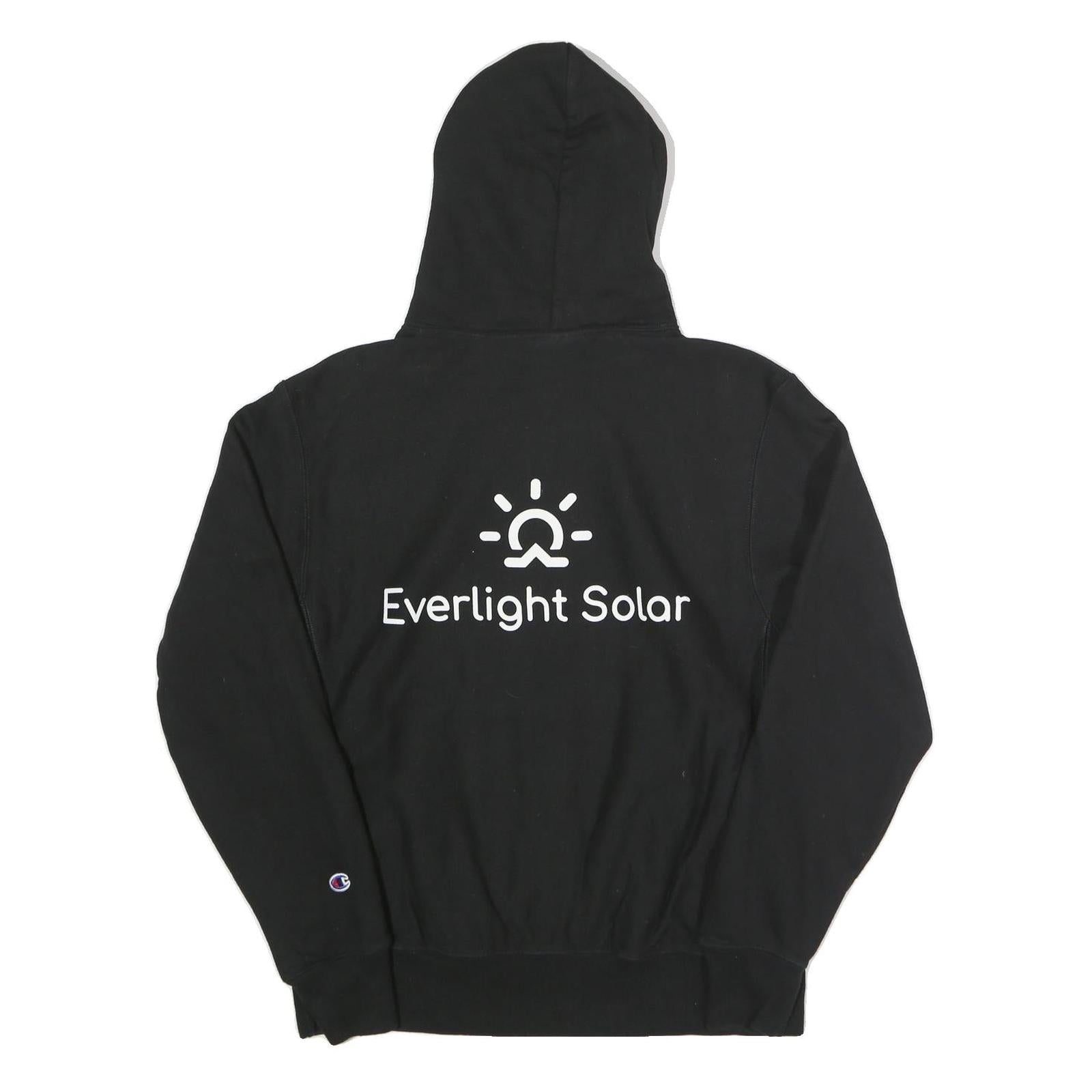 CHAMPION REVERSE WEAVE Mens Black Everlight Solar Hoodie M Cotton Blend Pullover