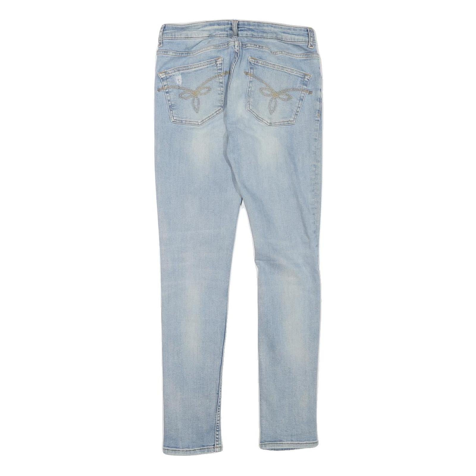 TED BAKER Womens Jeans Light Blue Slim Skinny Denim Stone Wash W28 L28 Stylish