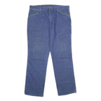 WRANGLER Mens Regular Fit Blue Denim Jeans W36 L30 Classic Zip Closure Comfort