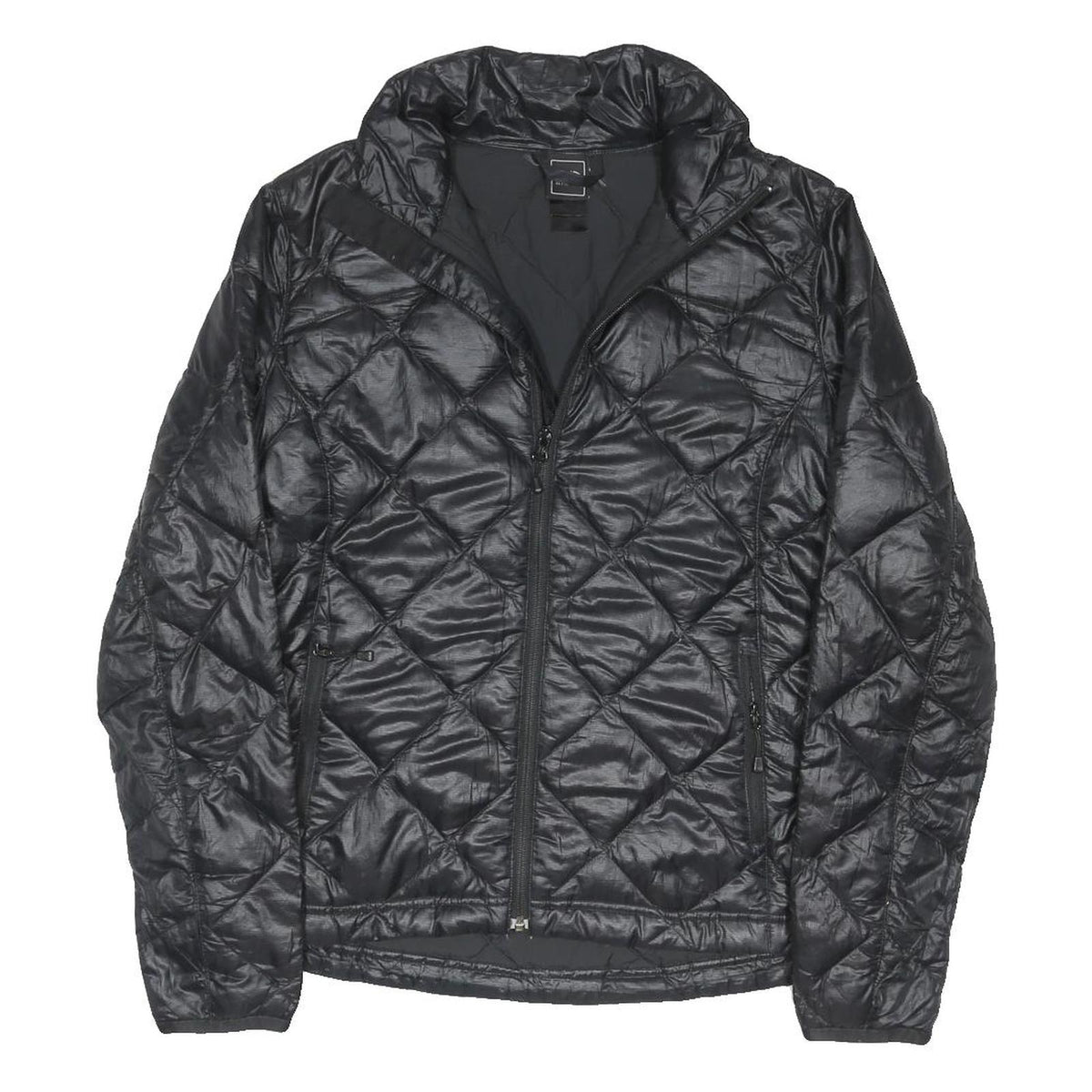 THE NORTH FACE Womens Black Quilted Jacket L Polyester Blend Zip Outdoor Warm