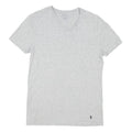 POLO RALPH LAUREN Mens Grey V-Neck Cotton Blend T-Shirt M Short Sleeve Casual