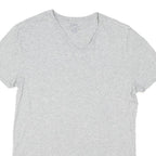 POLO RALPH LAUREN Mens Grey V-Neck Cotton Blend T-Shirt M Short Sleeve Casual