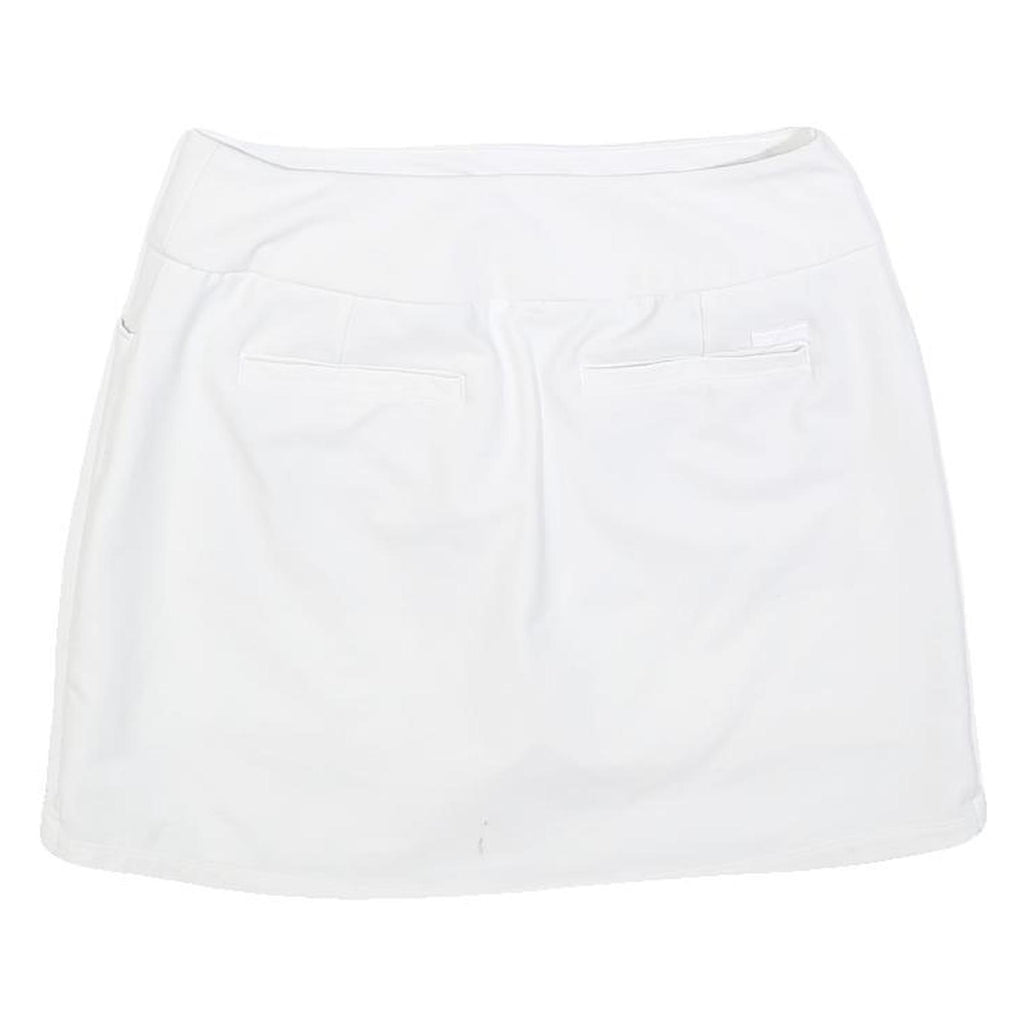 ADIDAS Womens White Short Polyester Blend Mini Skort Casual Sport Tennis Wear S