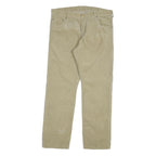 CARHARTT Mens Cotton Blend Beige Relaxed Straight Trousers W38 L32 Workwear