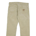 CARHARTT Mens Cotton Blend Beige Relaxed Straight Trousers W38 L32 Workwear